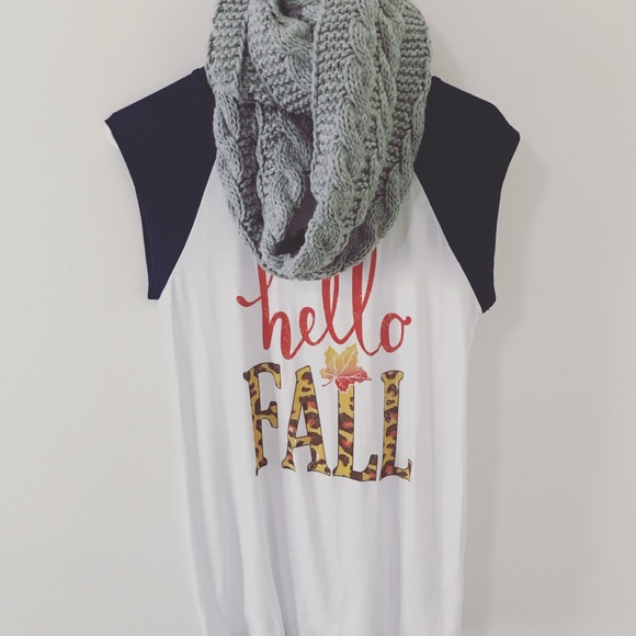 Navy Raglan Tee “Fall Graphic T-Shirt” - Picture 2 of 9